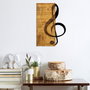 Wallity Treble Clef Escultura de pared en Nogal y Negro
